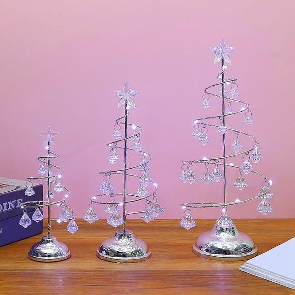 

christmas decorations led ornament crystal tree decoration for home xmas year 2022 party gifts supply navidad 2021 natal decor