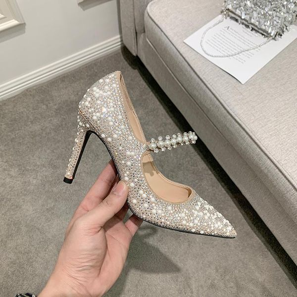 

dress shoes women pumps elegant pointed toe high heels wedding slingback sandals luxury designers womens, Black