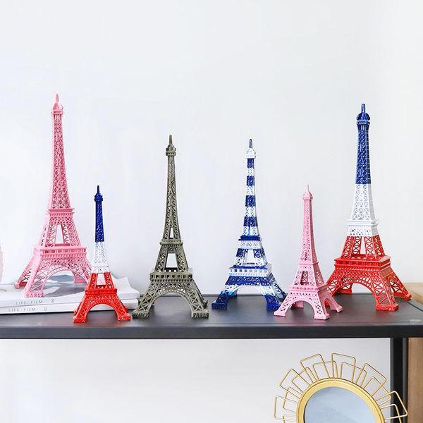 

decorative objects & figurines european color metal tower miniature model living room decoration wine cabinet bedroom deskornaments