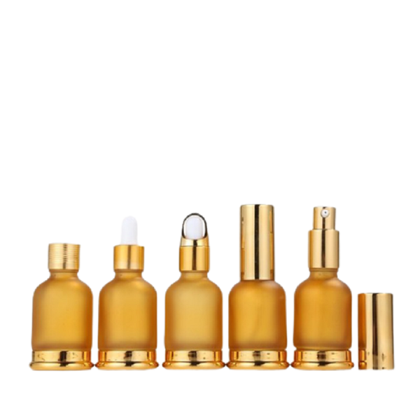 

storage bottles & jars empty 30ml perfume mist spray bottle with base matte gold essential oil glass dropper cosmetic lotion pump 10pcs