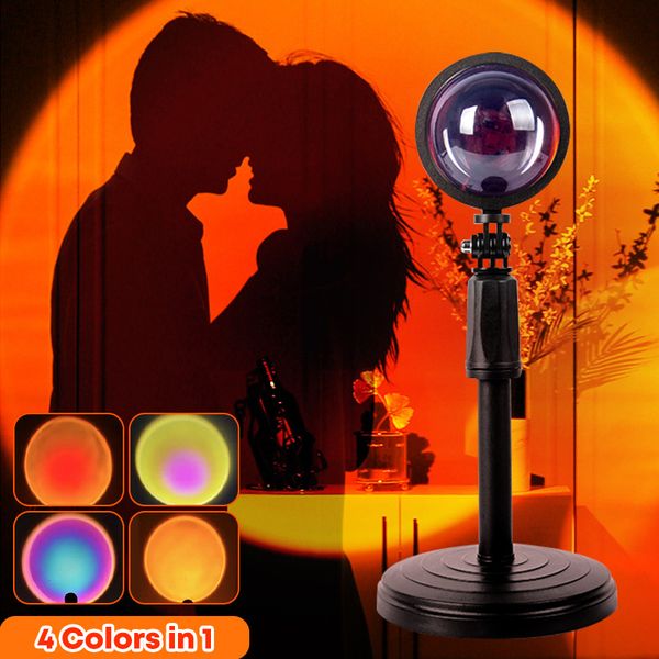 

valentine's day rainbow sunset projection lamp sun projection atmosphere decoration colorful lighting led night light for fantasy room