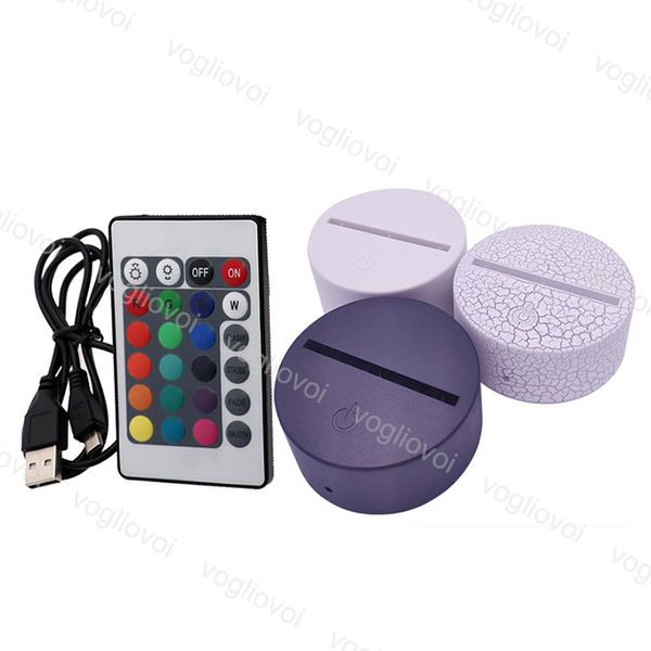 

night lights rgb touch switch lamp base for 3d illusion 4mm acrylic light panel 2a battery or dc5v usb dhl
