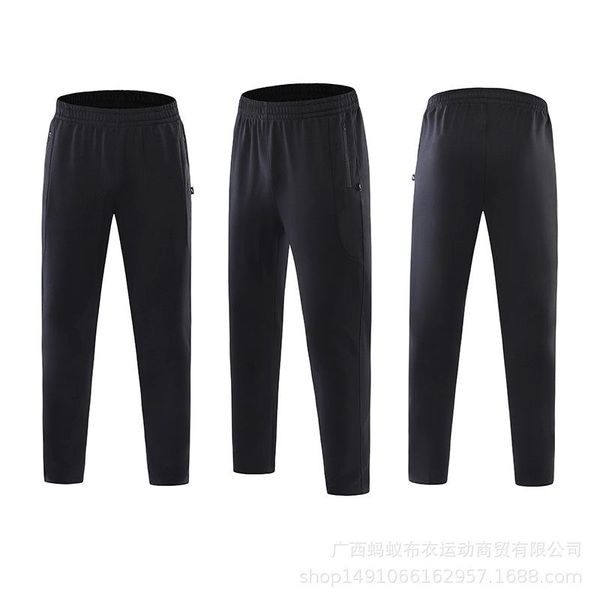 

men's pants sports casual high elastic running slim leggings, Black