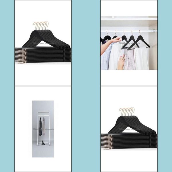 Aessories per il bagno Giardino domestico Appendiabiti in legno nero Abito per camicia e pantaloni Gancio dorato Serie speciale 24 pezzi All5 Set di accessori per il bagno Drop De