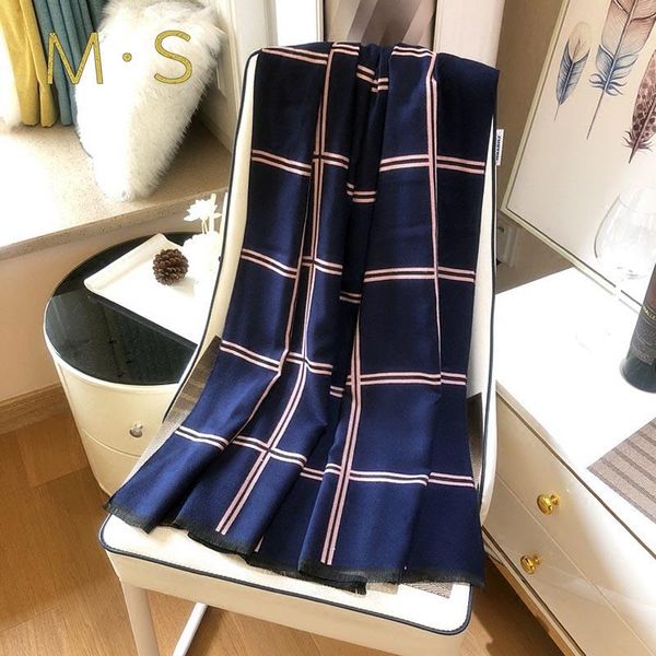 

women plaid color cashmere scarves with tassel lady winter warm scarf female shawl men bandanas
