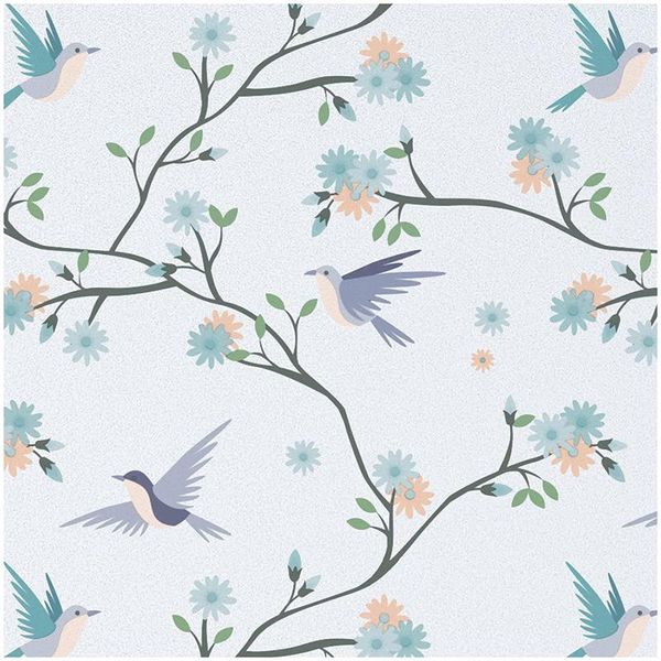 

window stickers privacy film stained glass clings uv sun blocking decor coverings non-adhesive bird pattern opaque decals