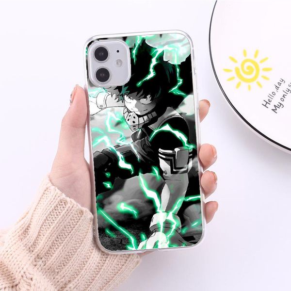 

my hero academia cartoon lightning animation printing mobile phone case clear pattern not easy to fade