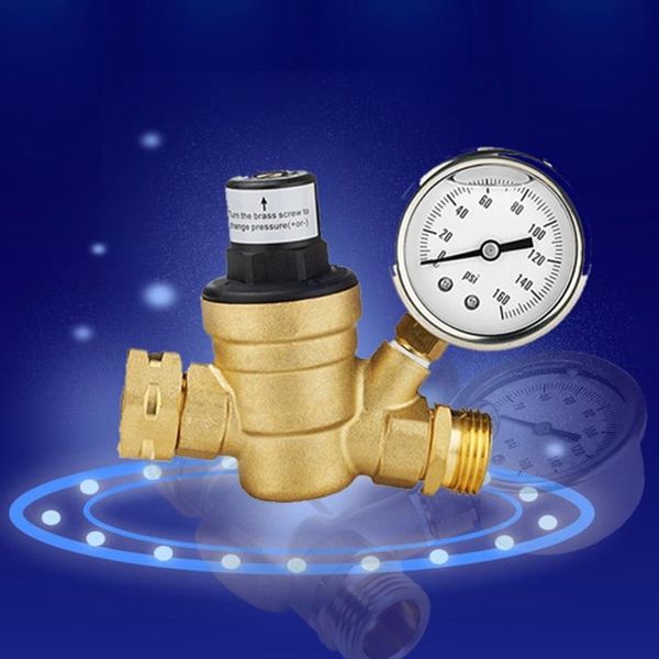 

parts brass water pressure regulator lead adjustable reducer valve 6xdb