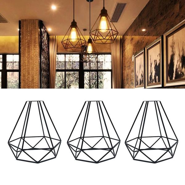 

lamp covers & shades geometric pendant metal guard retro vintage ceiling light shade iron cage mdj998