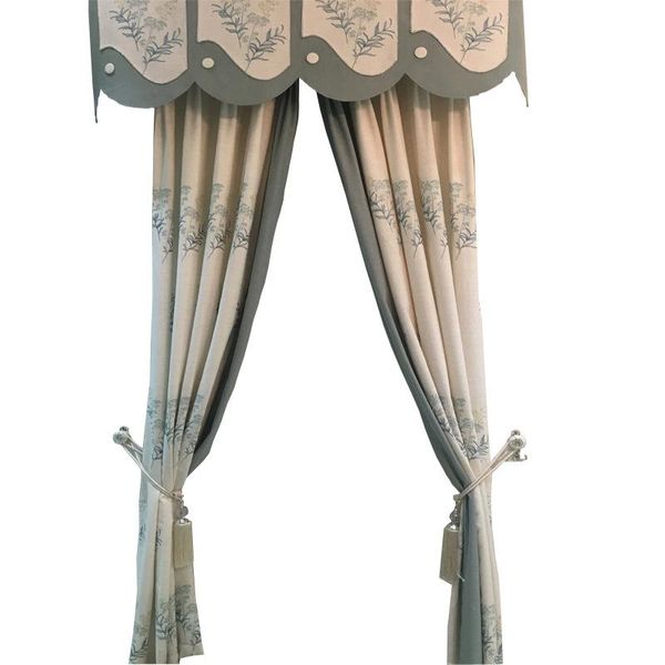 

curtain & drapes chinese style cotton and linen elegant embroidered blackout curtains for living room bedroom