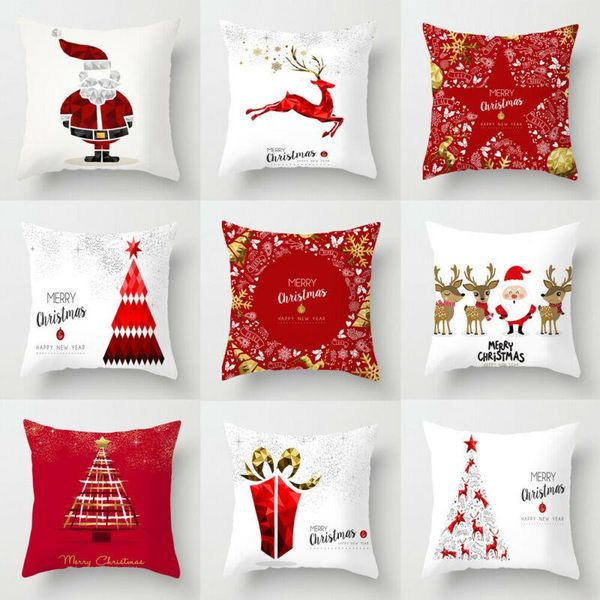 

pillow case christmas linen cushion cover throw xmas home decor festive gift au