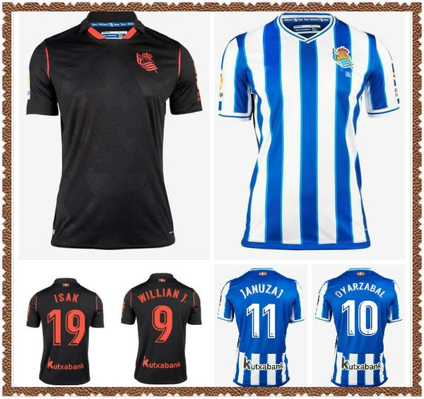 

thailand real sociedad soccer jerseys 20 21 camiseta de futbol barrenetxea maillot foot home away football shirts men + kids kits, Black;yellow
