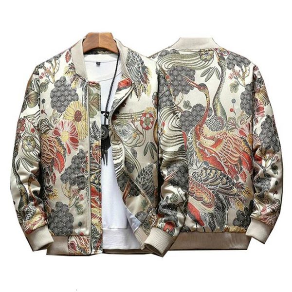 

men's jackets japanese style embroidery coat man hip hop streetwear bomber clothes qlyd, Black;brown