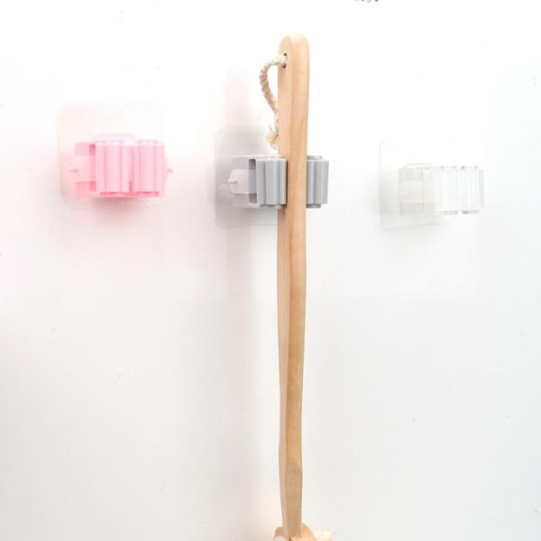 

seamless stick mop rack towel rce spoon hook powerful magic sucker home organization broom holder adhesive wall mounted hooks & rails