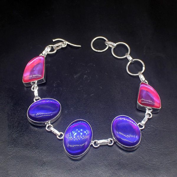 

link, chain gemstonefactory jewelry big promotion single unique 925 silver fashion mystical z lady women charm bracelet 23cm 20213330, Black