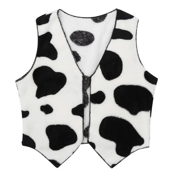 

jackets kids boys girls cowboy fancy dress costume soft flannel sleeveless open front printed vest waistcoat children autumn clothes, Blue;gray