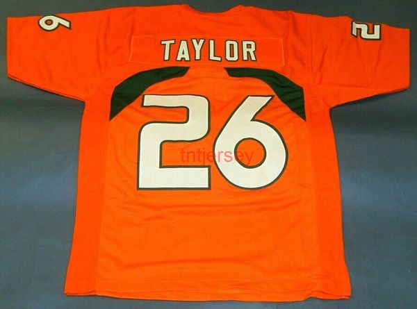 

custom sean taylor hurricanes orange jersey stitched add any name number, Black