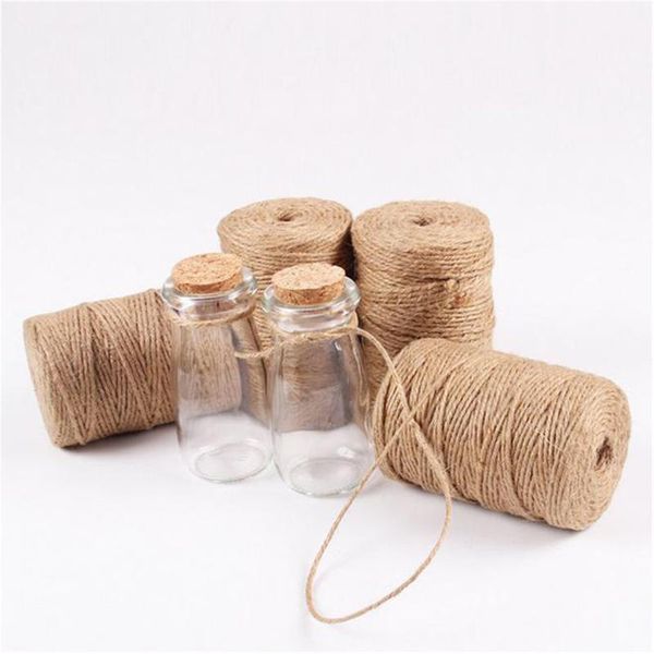 

natural jute twine burlap string rope party wedding gift wrapping cords thread diy scrapbooking florists craft decor 200m favor