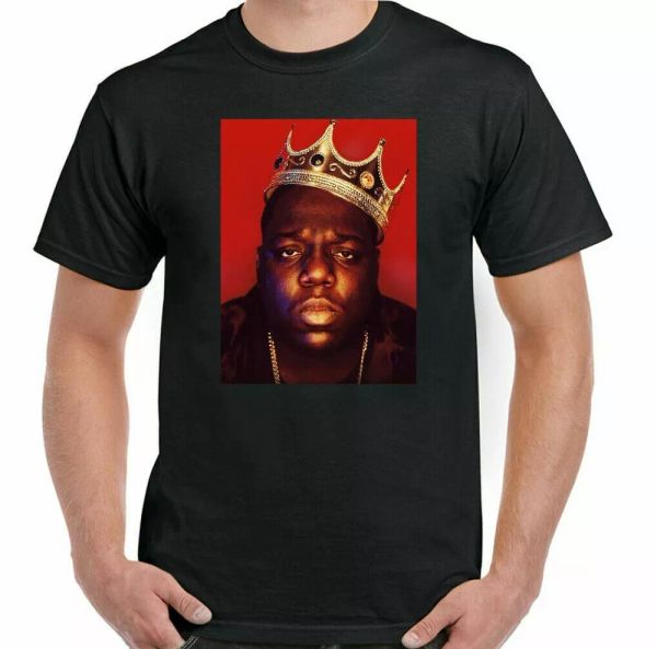 

biggie small t-shirt notorious big man rap tupac 2pac music top, White;black
