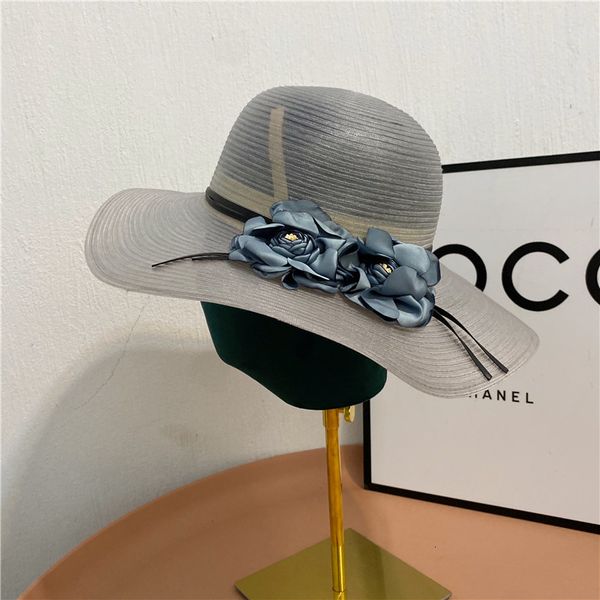 

mesh light and breathable fisherman's female dayan counter flower sunscreen hat travel sweet beach hat, Yellow