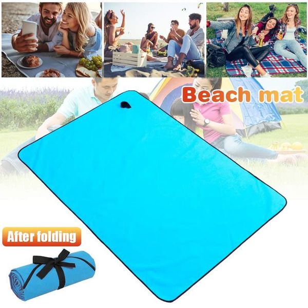 

150x200cm camping mat thicken oxford cloth 600d waterproof pocket beach picnic abrasion-resistant outdoor child play pads