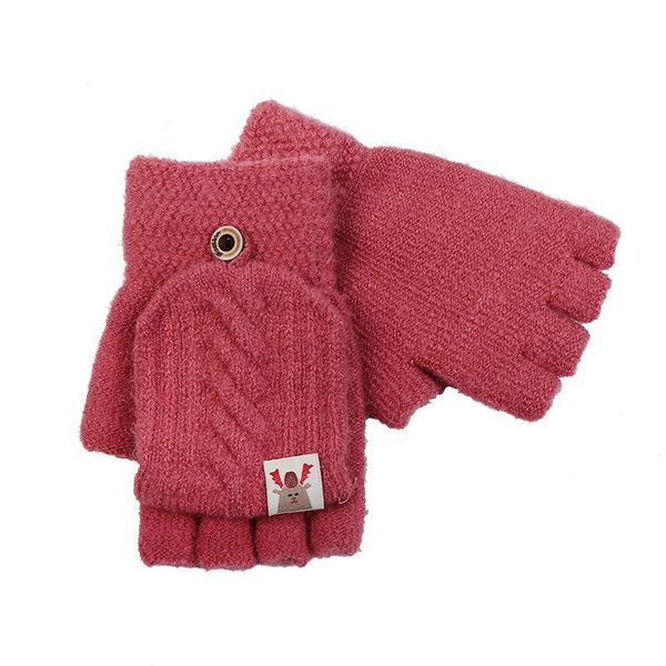

five fingers gloves men knitted fingerless winter women soft warm mittens, Blue;gray
