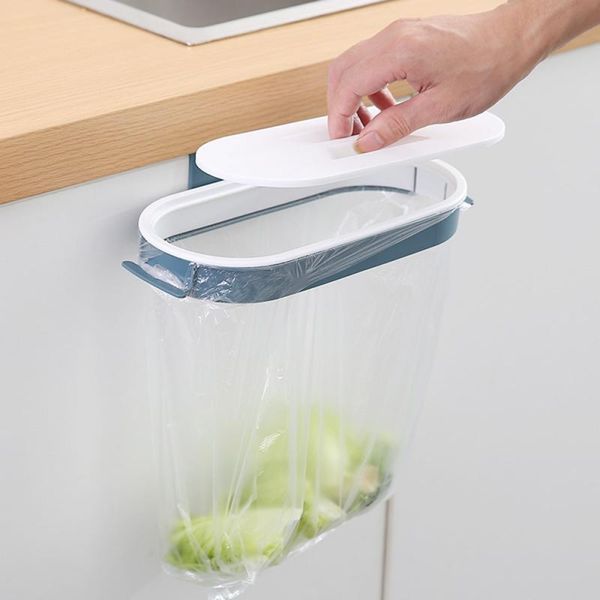 

hooks & rails garbage bag holder kitchen cabinet door basket hanging trash can waste bin rack tool storage holders racks