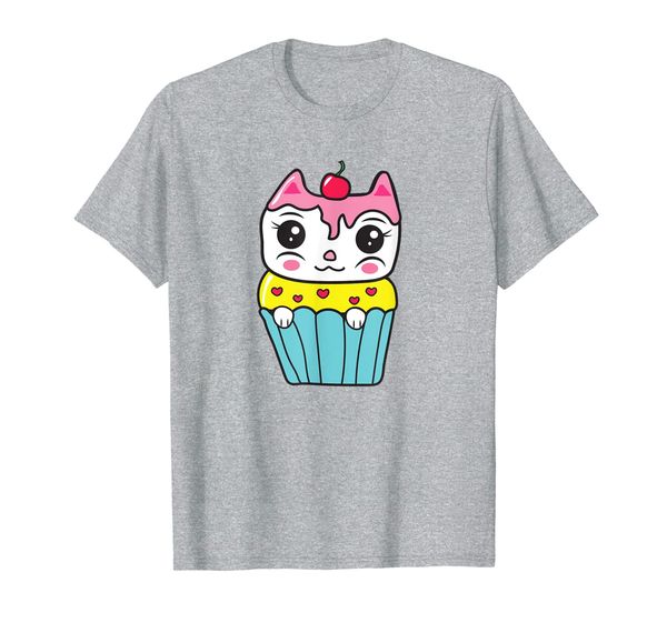 

Cute Cupcake Cat Kawaii Cat For Girls Boys Teens Women T-Shirt, Mainly pictures