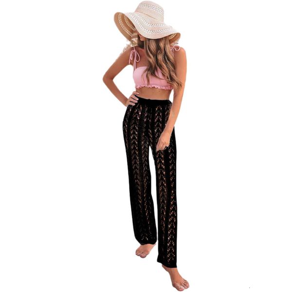 

out summer hollow 2021 knitted bikini beach pants, White;black