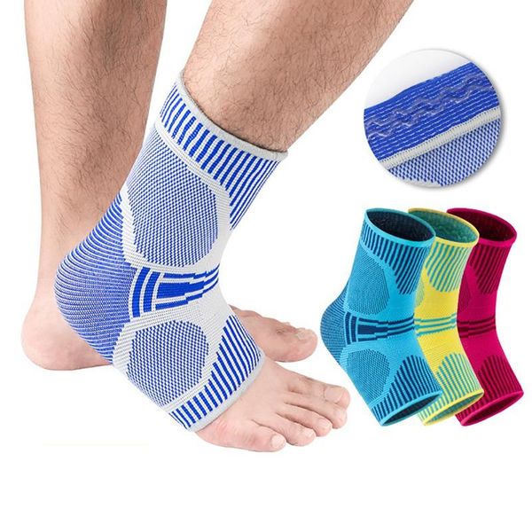 

1pc ankle support printed breathable anti-sprain compression heel cover socks, Blue;black