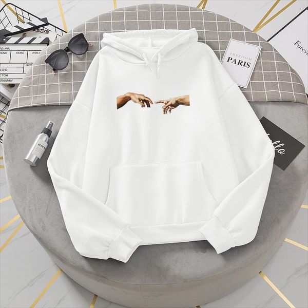 

women's hoodies & sweatshirts art hoodie harajuku fashion long sleeve casual sweatshirt for women ulzzang pullover japanese streetwear, Black