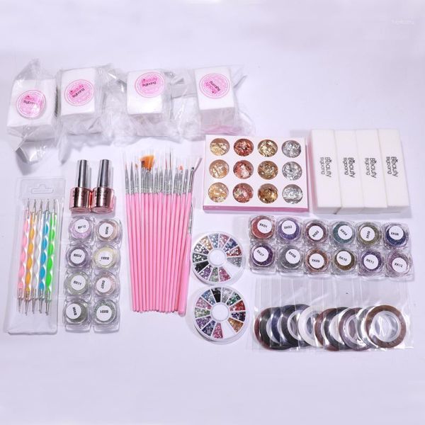 

powder pens beautybigbang remover 31pcs nail accessories polish art wipes dot tools block set files stickers glitter1