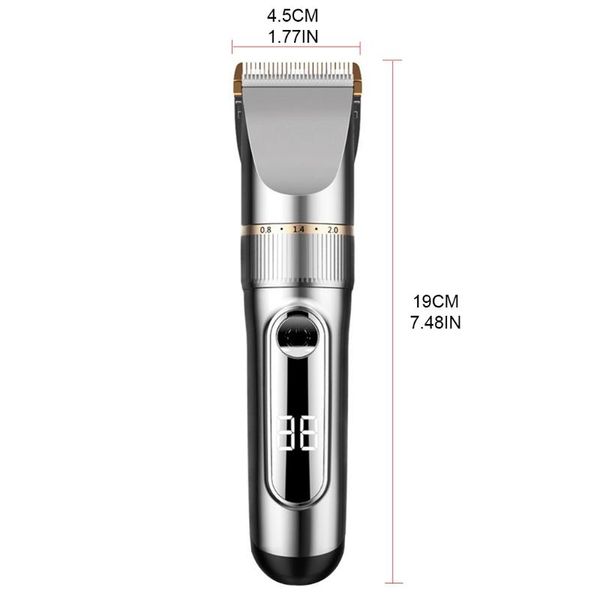 

rechargeable lcd digital display hair trimmer waterproof clippers low noise y5lf