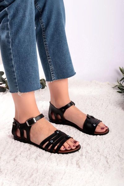 

sandals pietra black skin