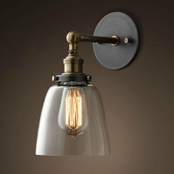 

wall lamps professional vintage glass sconces rustic country retro mounted bedroom stair mirror e27