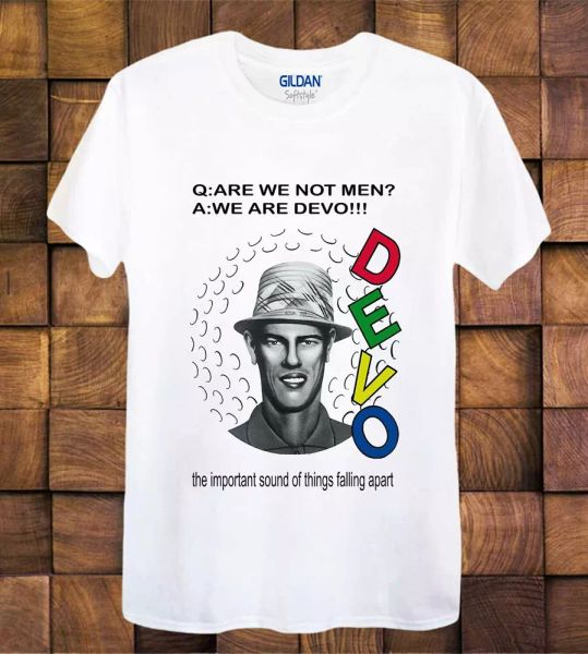 

devo q are we not men t shirt ideal gift ladies/tee 271, White;black
