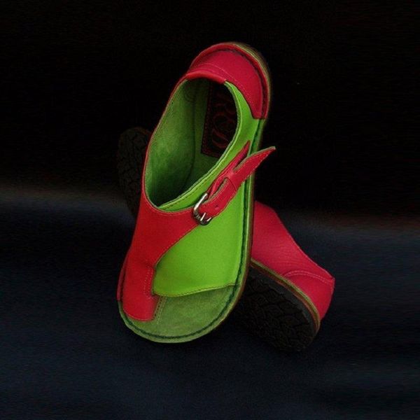 

my-love womens sandals 2021 fashion colorful patchwork beach shoes soft comtable orthopedic bunion corrector ladies, Black