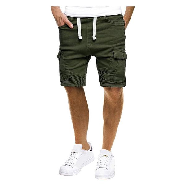 

men's shorts the 2021 summer solid color military uniform fitness running five-point pants casual loose work plus size 4xl s, White;black