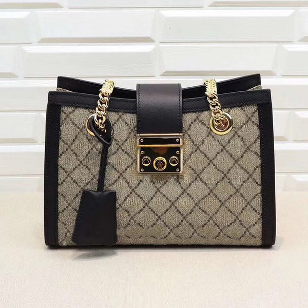 

handbags purses crossbody wallet fashion classic letter padlock metallic large capacity women tote bag fast shipping, Red;black