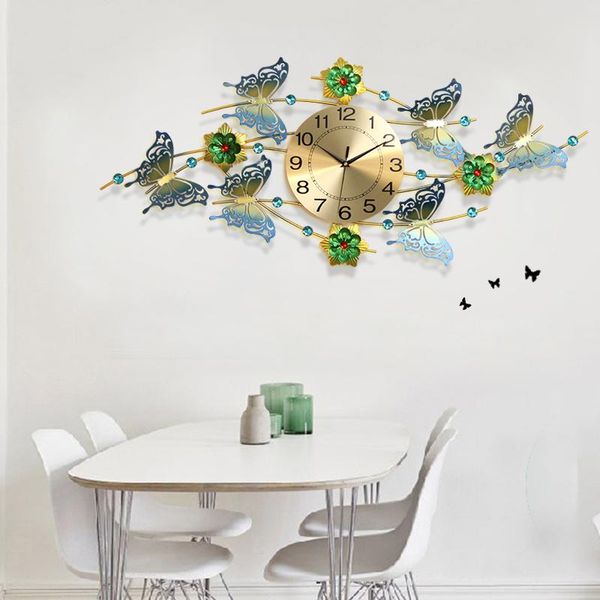 

butterfly wall clock modern design digital decorations living room ornament stickers decor clocks
