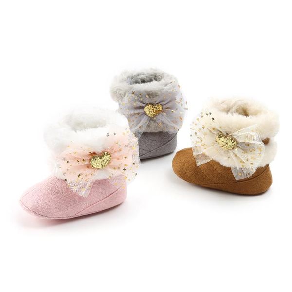 

first walkers style semi-resin sole winter thick baby warm shoes cotton boots baby's
