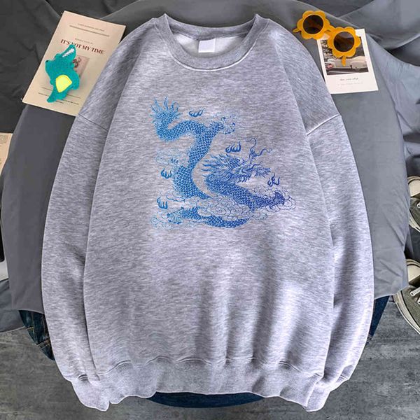 

men's hoodie, japane dragon pattern, soft polar lining, hip hop, animation, round neck top, Black