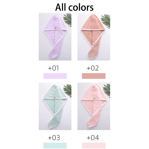 

shower caps microfiber towel super absorbent quick hair drying for women girls hat lady household bath tool fast