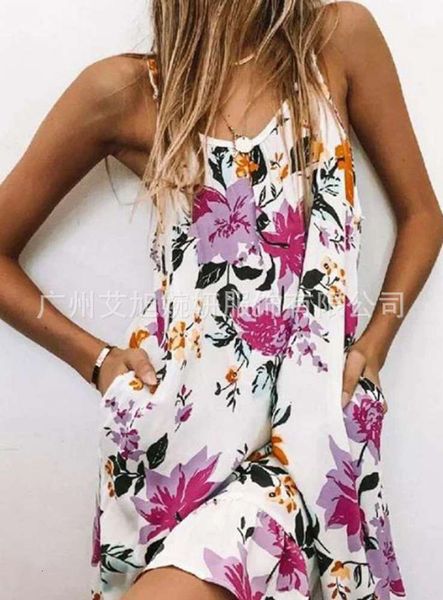 

print a-line sleeveless dress, Black;gray