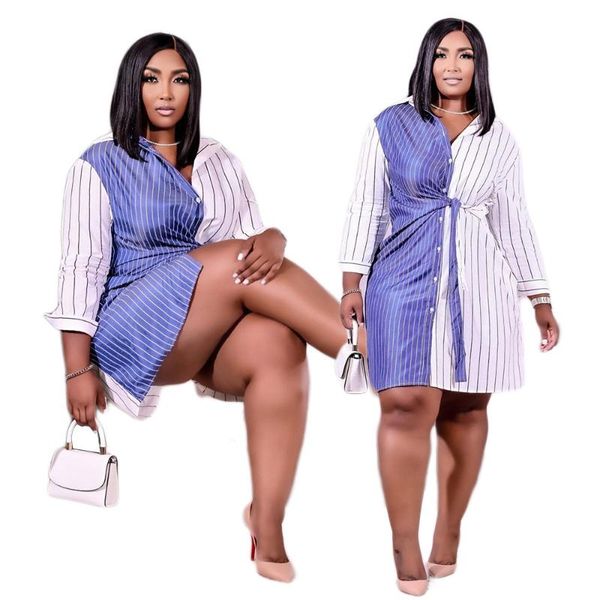 

casual dresses women's style color contrasting fashion ladies, Black;gray