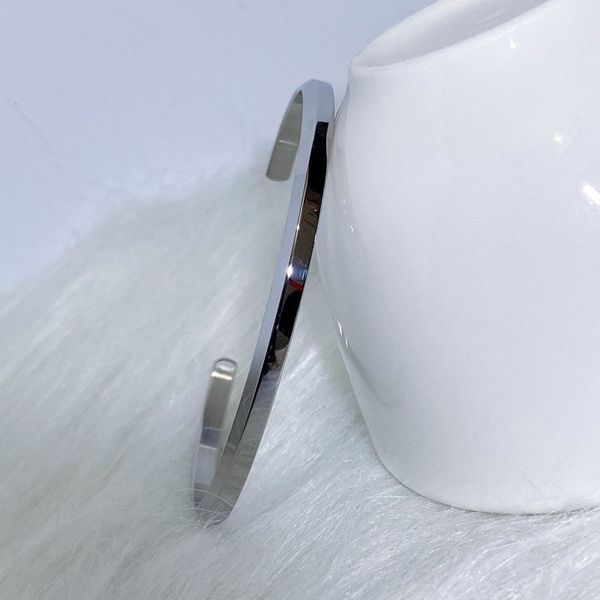 

cuff titanium steel bracelet female c-shaped stainless openwatch accessory, White