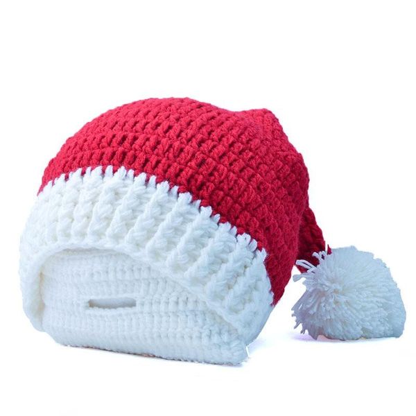 

beanies winter handmade christmas hats men's and women's woolen beard santa claus knitted