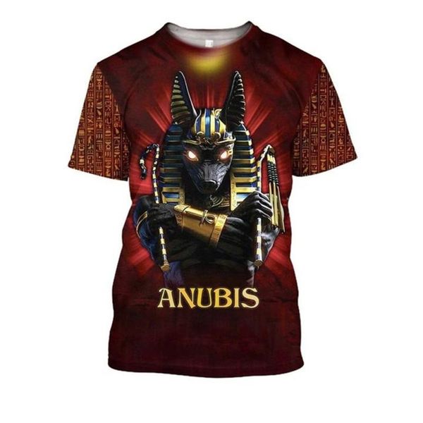 

men's t-shirts ancient egypt pharaoh eye of horus anubis face 3d printed men t shirt harajuku fashion short sleeve summer tshirt, White;black