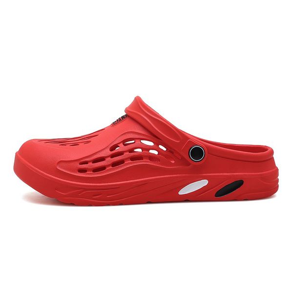 

2021 arrival authentic men women slippers colorful sandy beach hole shoes soft bottom breathable and lightweight sandals lady gentlemen, Black