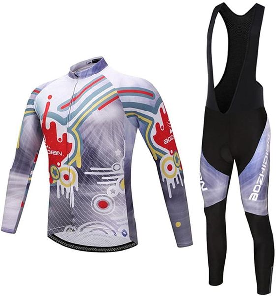 

spring uriah men's fashion 19d bib set pants pro team cycling jersey long sleeve mtb bike suit ciclismo maillot triathlon racing sets, Black;blue